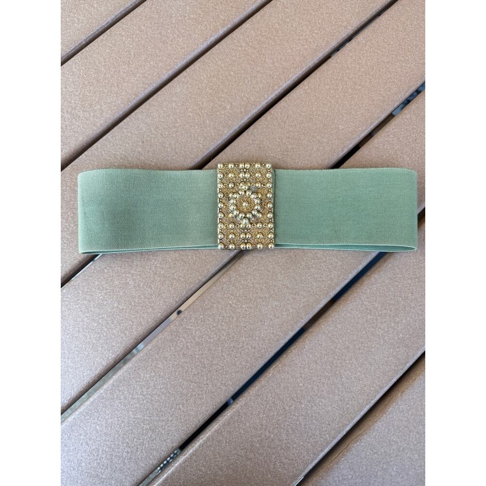 Accessories by Pearl Vintage Stretch Belt Green Medium